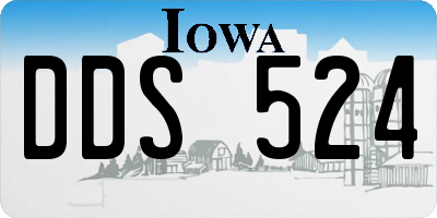 IA license plate DDS524
