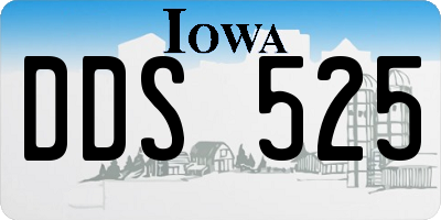 IA license plate DDS525