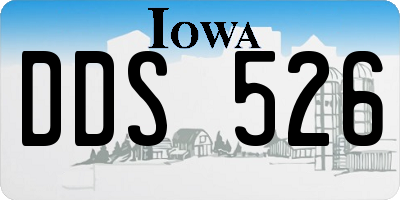 IA license plate DDS526