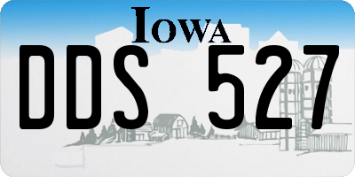 IA license plate DDS527