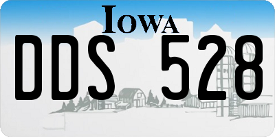 IA license plate DDS528