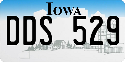 IA license plate DDS529