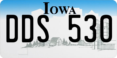IA license plate DDS530