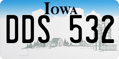 IA license plate DDS532