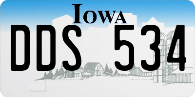 IA license plate DDS534