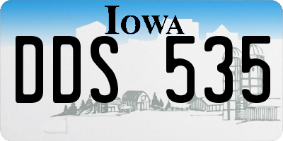 IA license plate DDS535