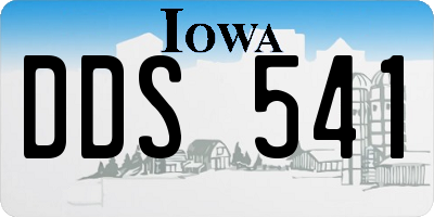 IA license plate DDS541