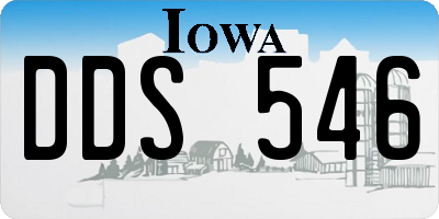 IA license plate DDS546