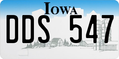 IA license plate DDS547