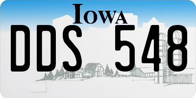 IA license plate DDS548