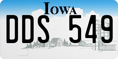 IA license plate DDS549