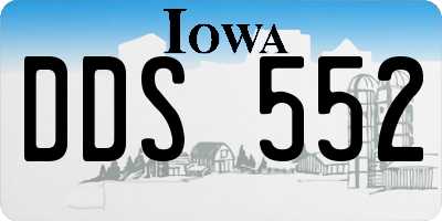 IA license plate DDS552