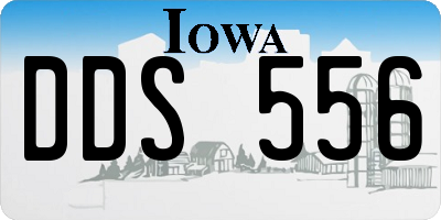 IA license plate DDS556