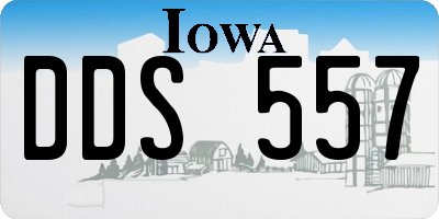 IA license plate DDS557