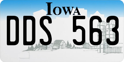 IA license plate DDS563