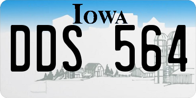 IA license plate DDS564