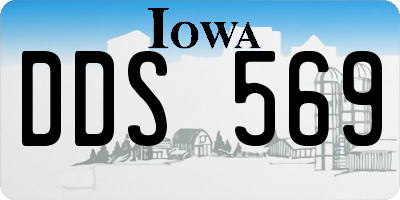 IA license plate DDS569