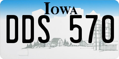 IA license plate DDS570
