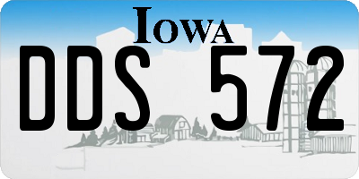 IA license plate DDS572