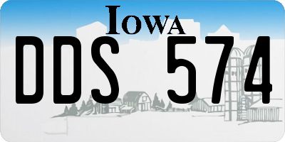 IA license plate DDS574