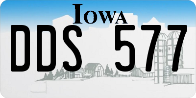 IA license plate DDS577