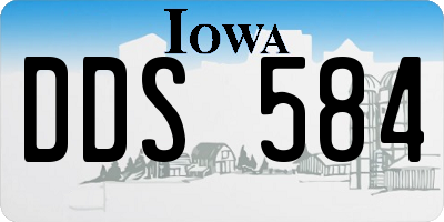 IA license plate DDS584