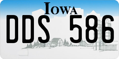 IA license plate DDS586