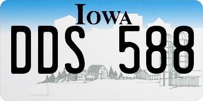 IA license plate DDS588