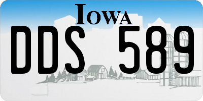 IA license plate DDS589