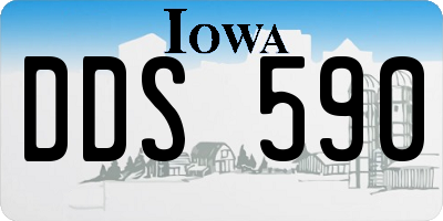 IA license plate DDS590