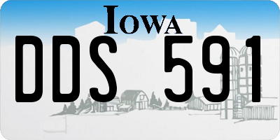 IA license plate DDS591