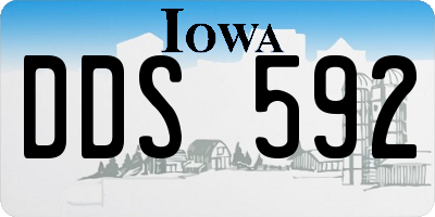 IA license plate DDS592