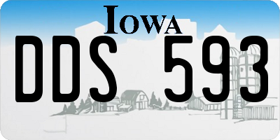IA license plate DDS593