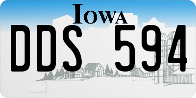 IA license plate DDS594
