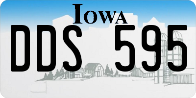 IA license plate DDS595