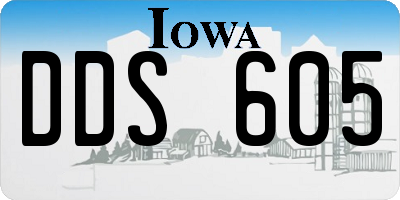 IA license plate DDS605