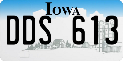 IA license plate DDS613