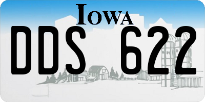 IA license plate DDS622