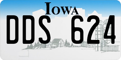 IA license plate DDS624