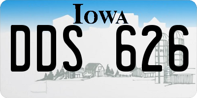 IA license plate DDS626