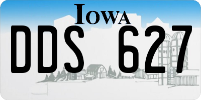 IA license plate DDS627
