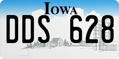 IA license plate DDS628