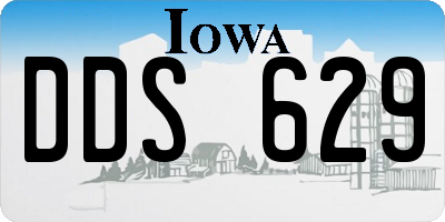 IA license plate DDS629