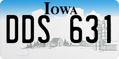 IA license plate DDS631