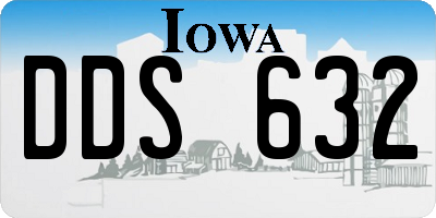 IA license plate DDS632