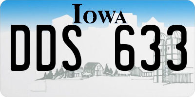 IA license plate DDS633