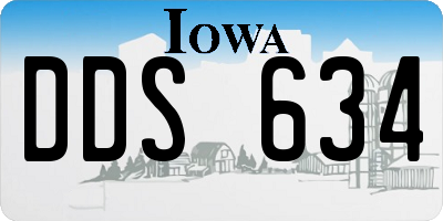 IA license plate DDS634