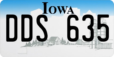 IA license plate DDS635