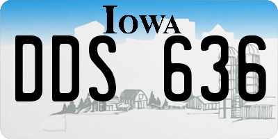 IA license plate DDS636