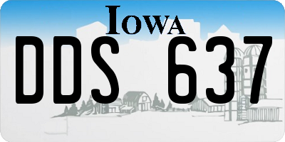 IA license plate DDS637